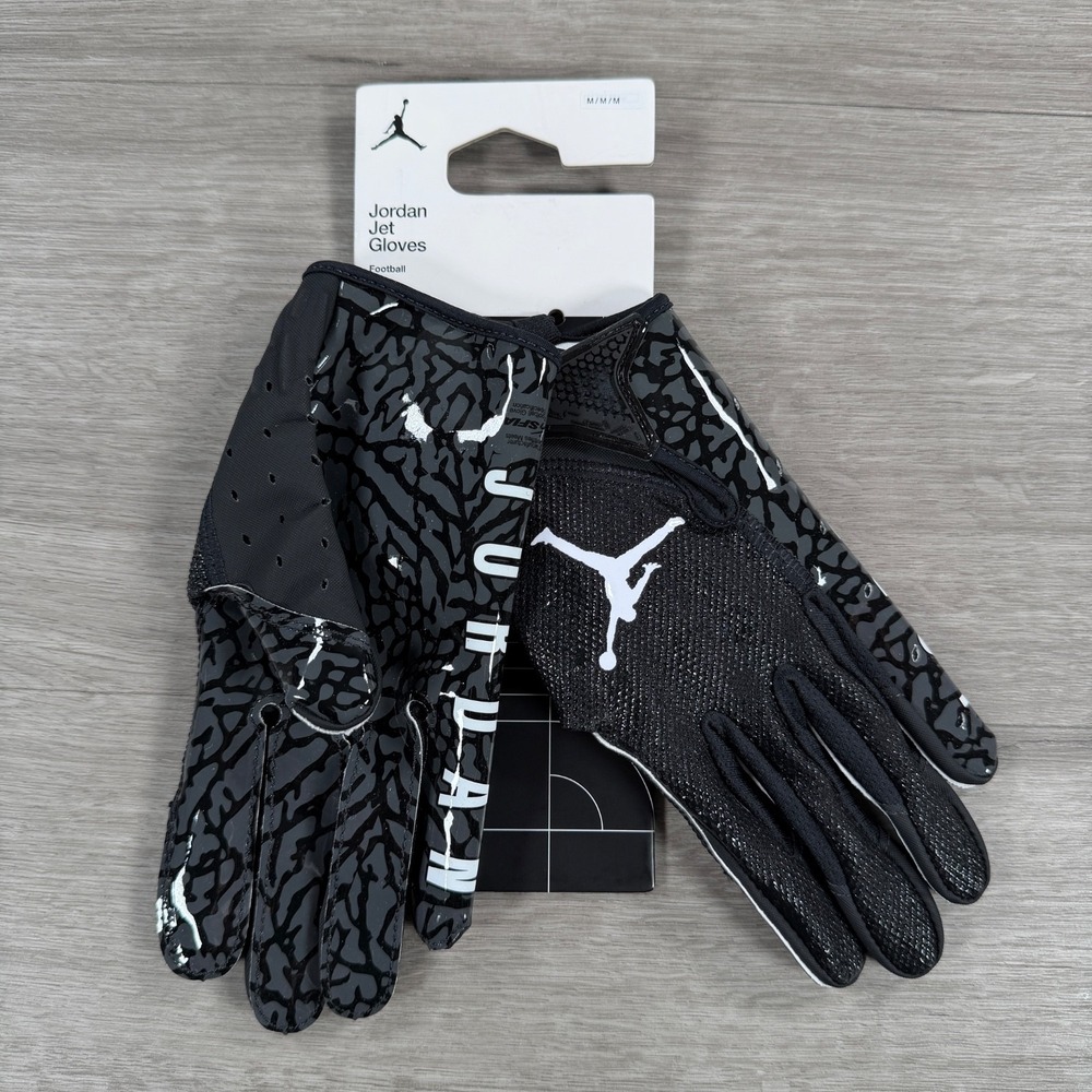 Nike Jordan Vapor Jet 7.0 Receiver Football Gloves DV4209 Adult Medium Black